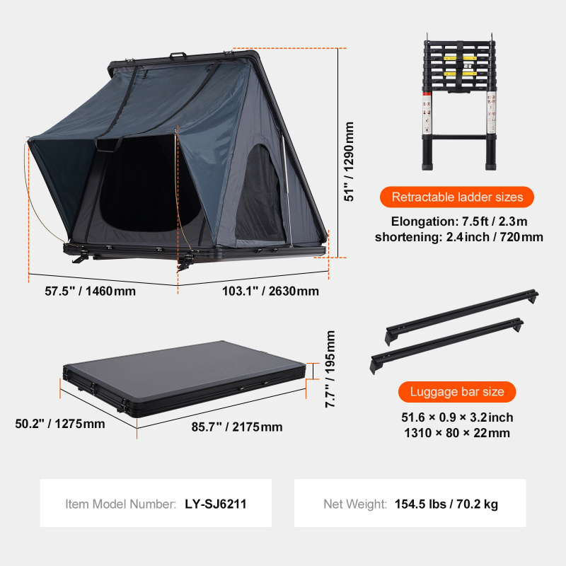 Горячая распродажа от производ – обзор и цена Roof Top Tent Ladder Telescopic