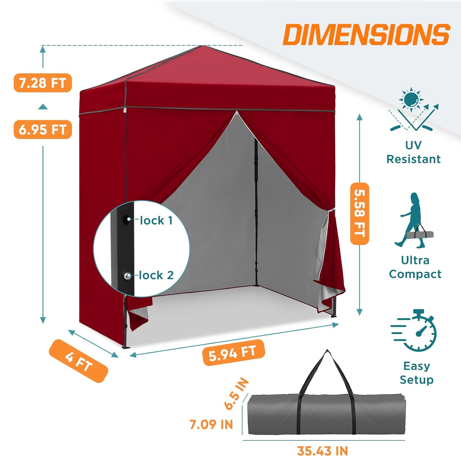 Палатка-тент 6x4 с съемными бо – обзор и цена Camping Shower Tent Portable