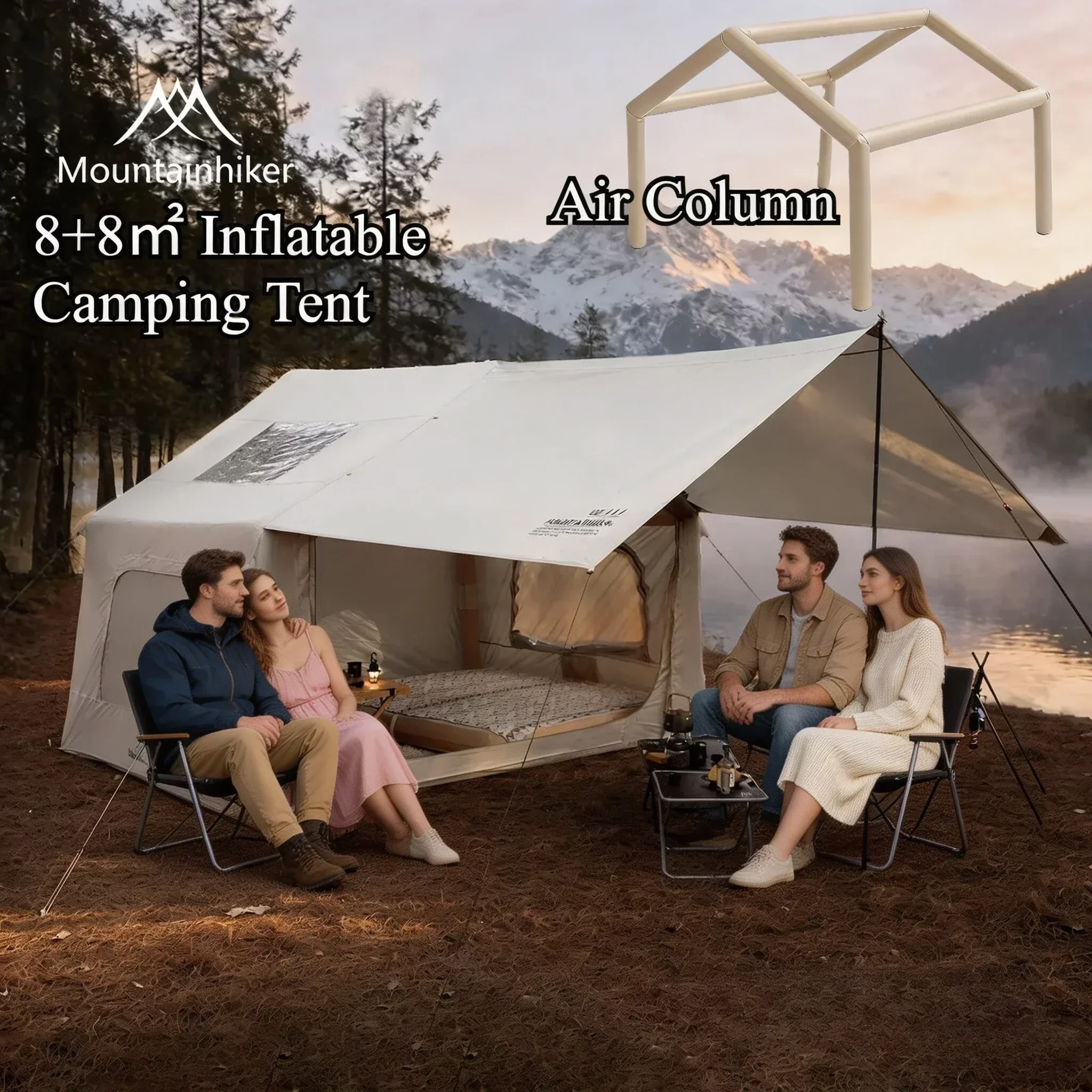 8+8 ㎡   Надувная палатка для к – обзор и цена Camping Shower Tent Portable