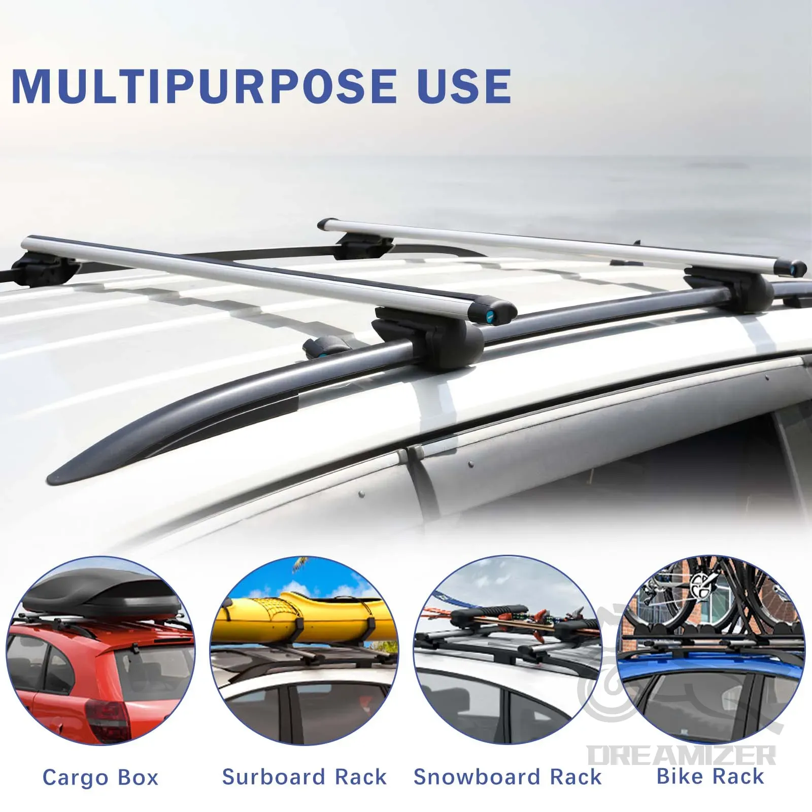 48-дюймовый алюминиевый багажн – обзор и цена Roof Rack Crossbar Aluminum